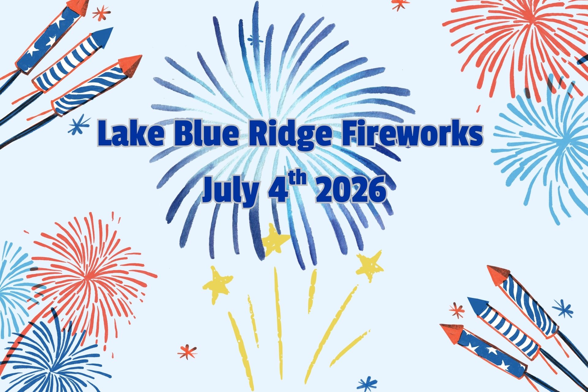 Lake Blue Ridge Fireworks Photo