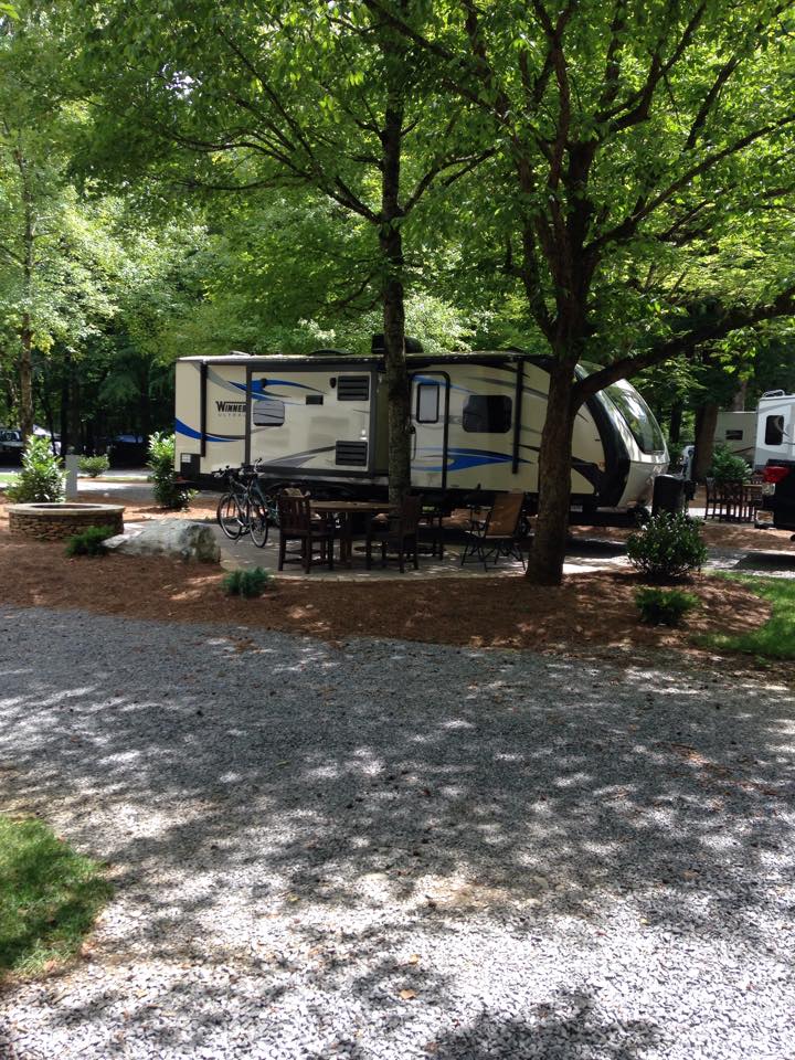 Back in, 50/30 Amps, Full Hookup Deluxe Patio Site-1