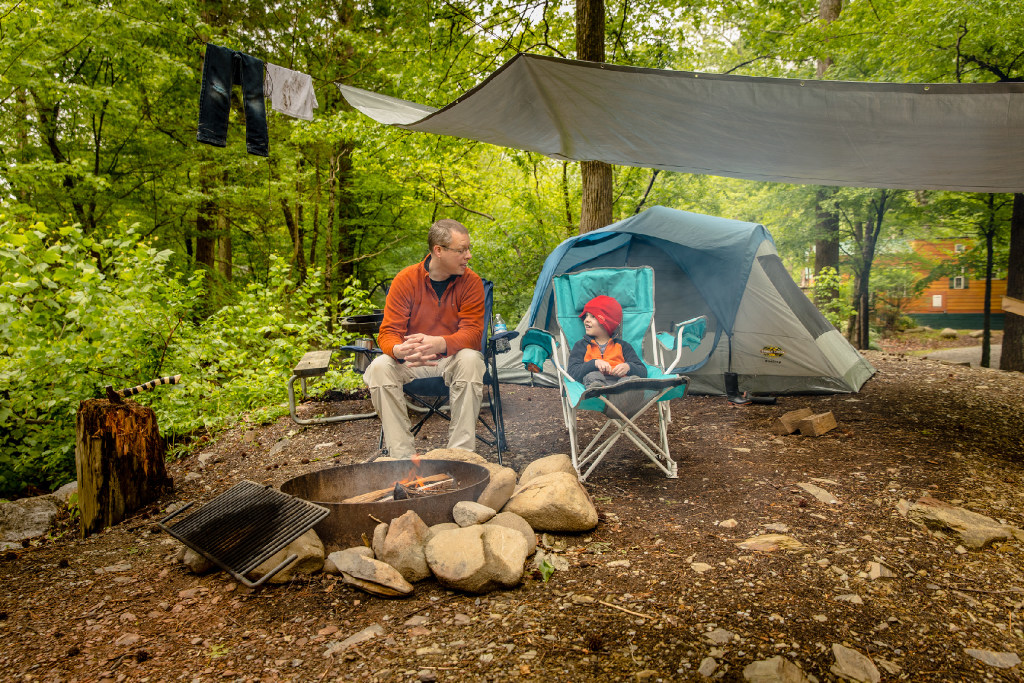 Individual Tent Site, No Hookups, Mulch/Wood Chips Tent Pad, Riverfront-2