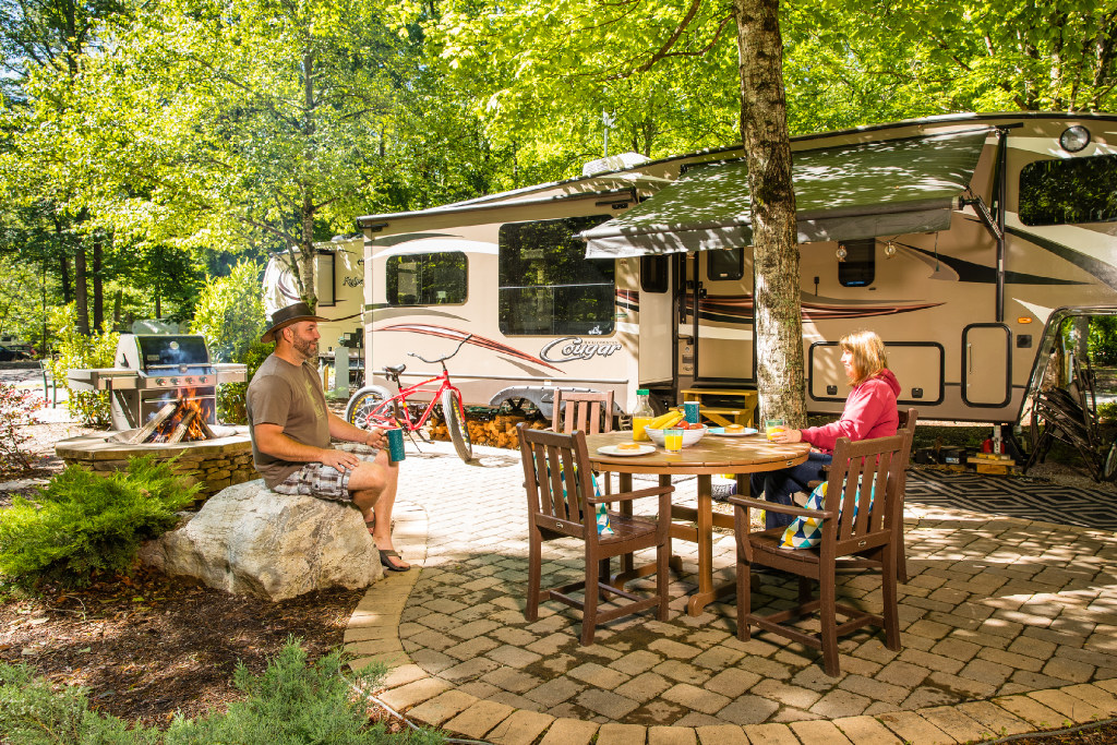Back In, 50/30 Amps, Full Hookup Deluxe Patio Site-2