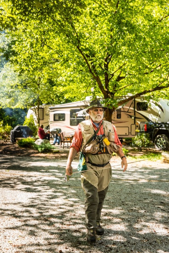Fishing right from your campsite!