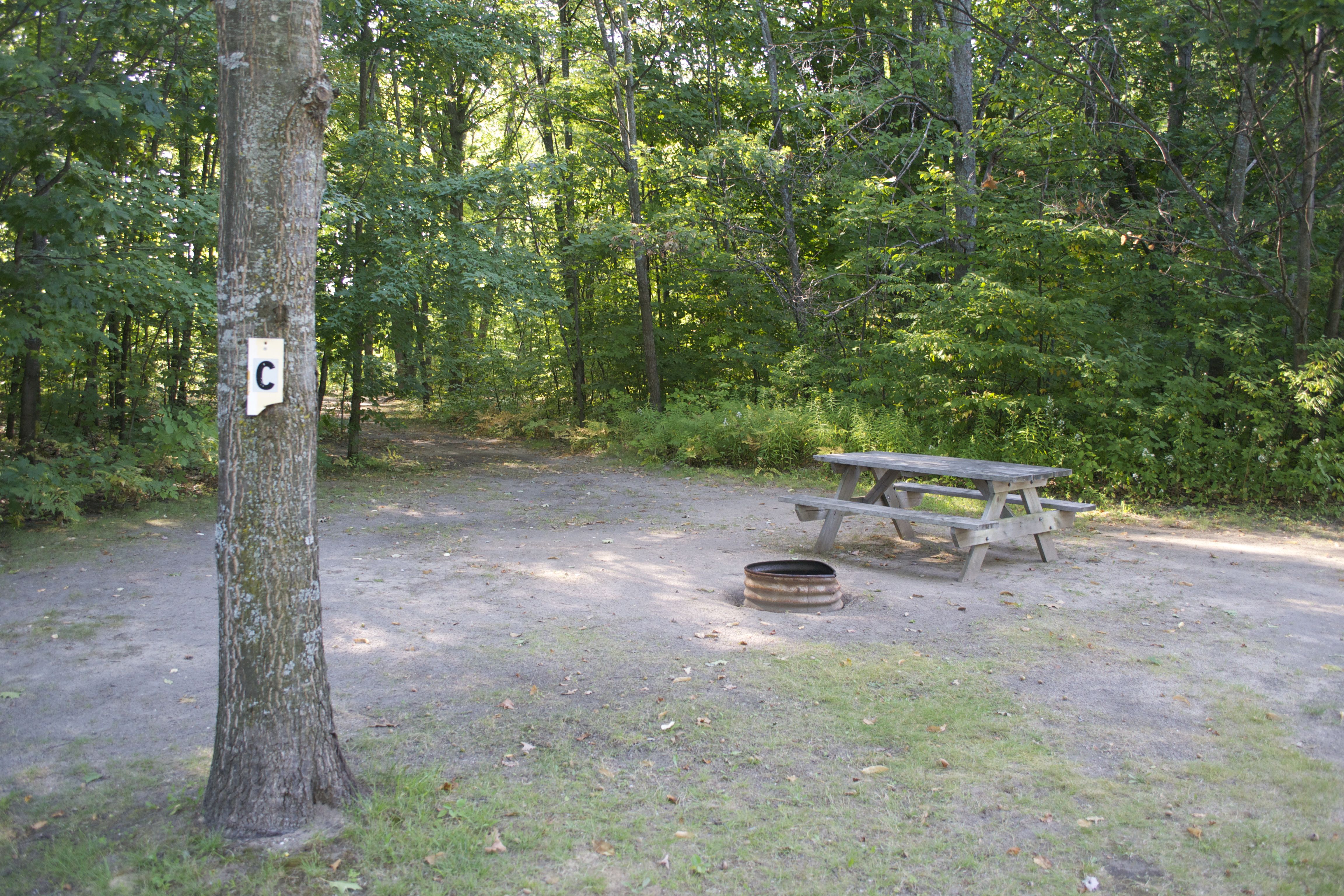 Rustic tent site