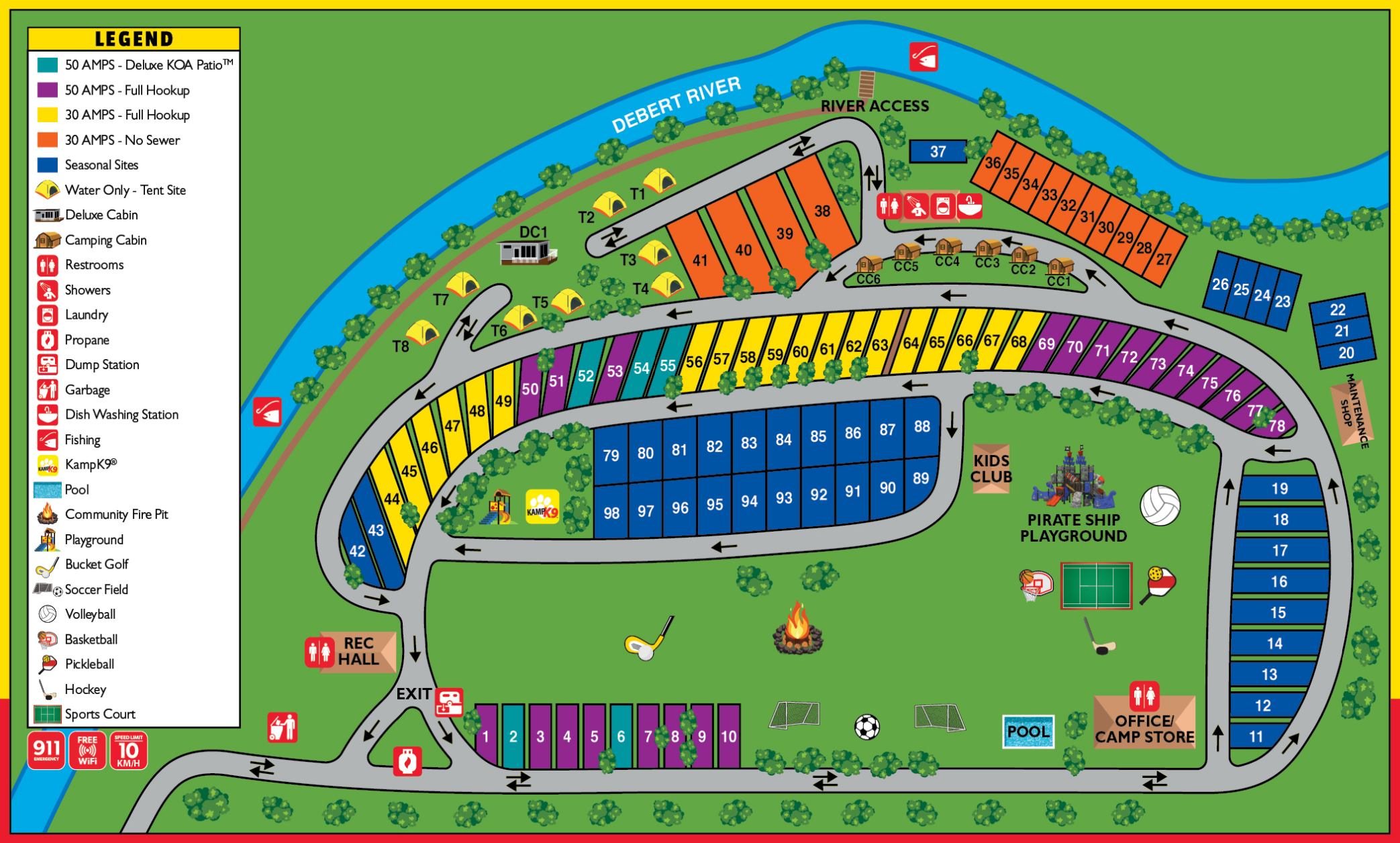 Campground Site Map