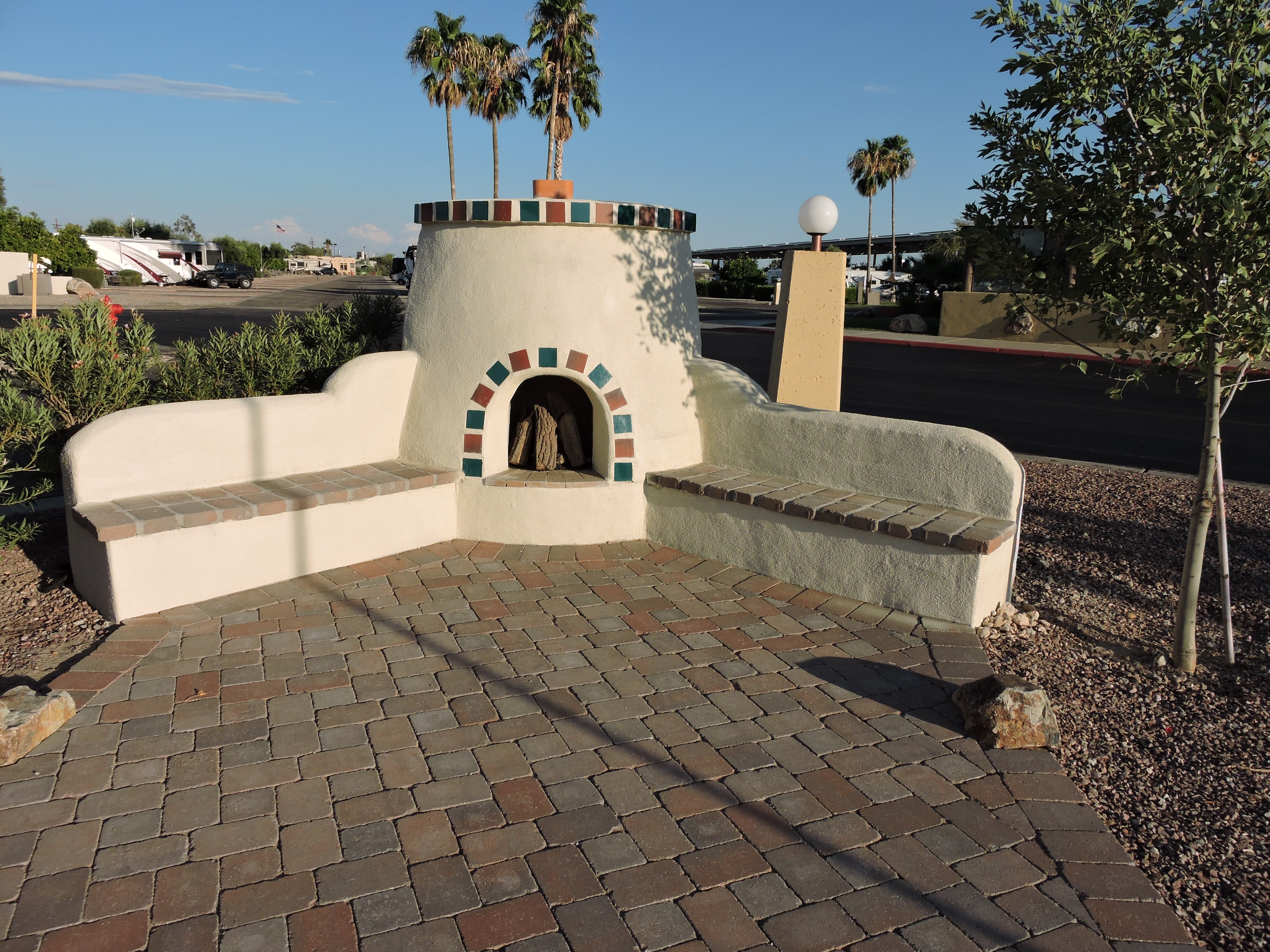 Southwest Style Fireplace Site
