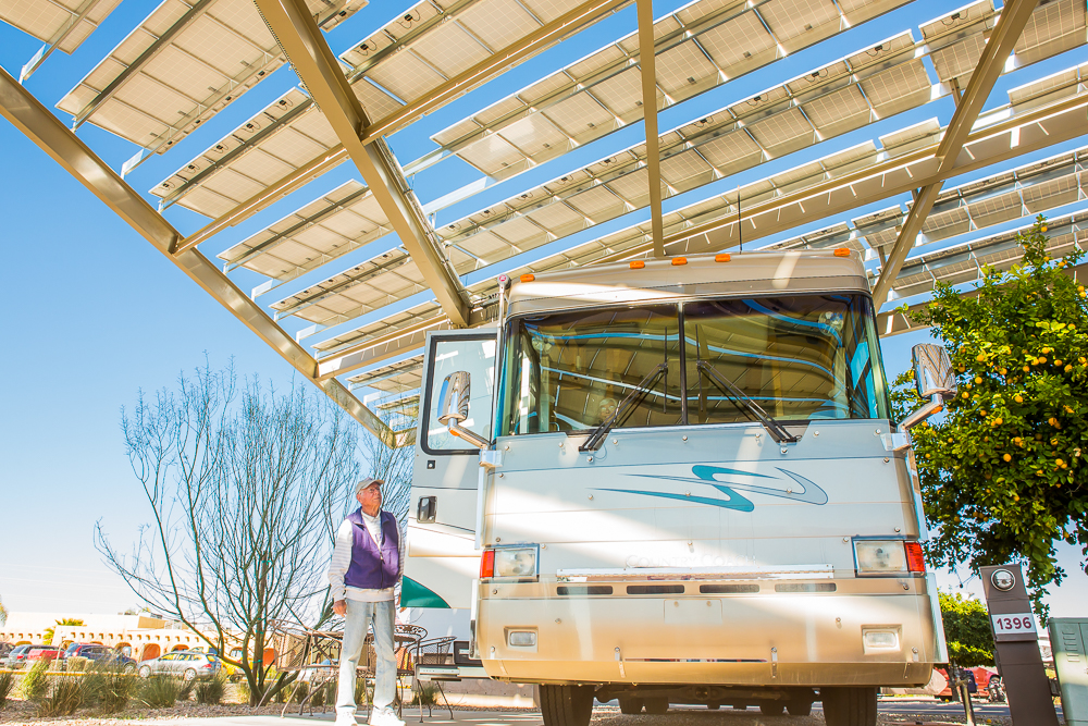 shaded RV