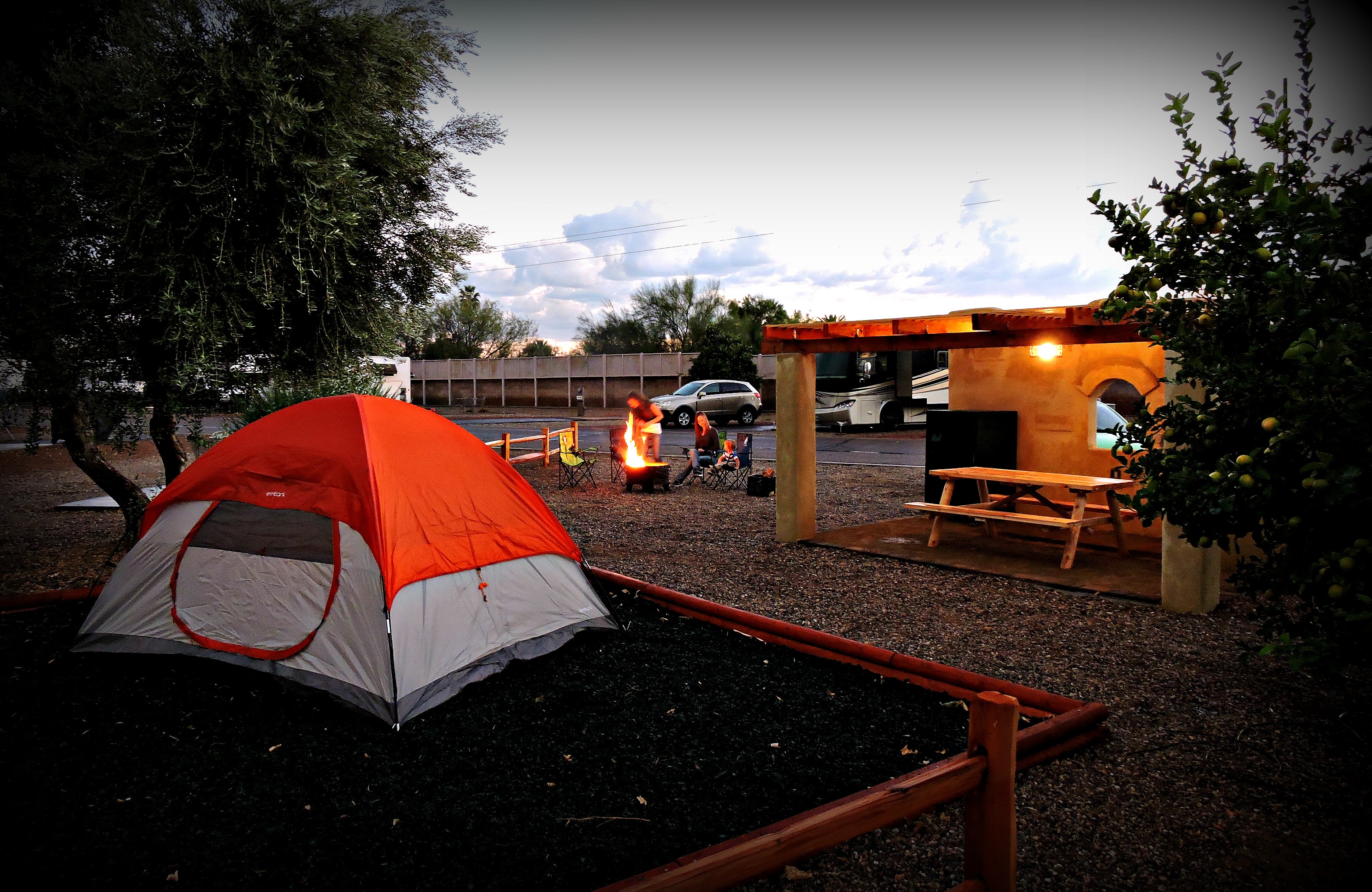 Nights are better at our tent sites