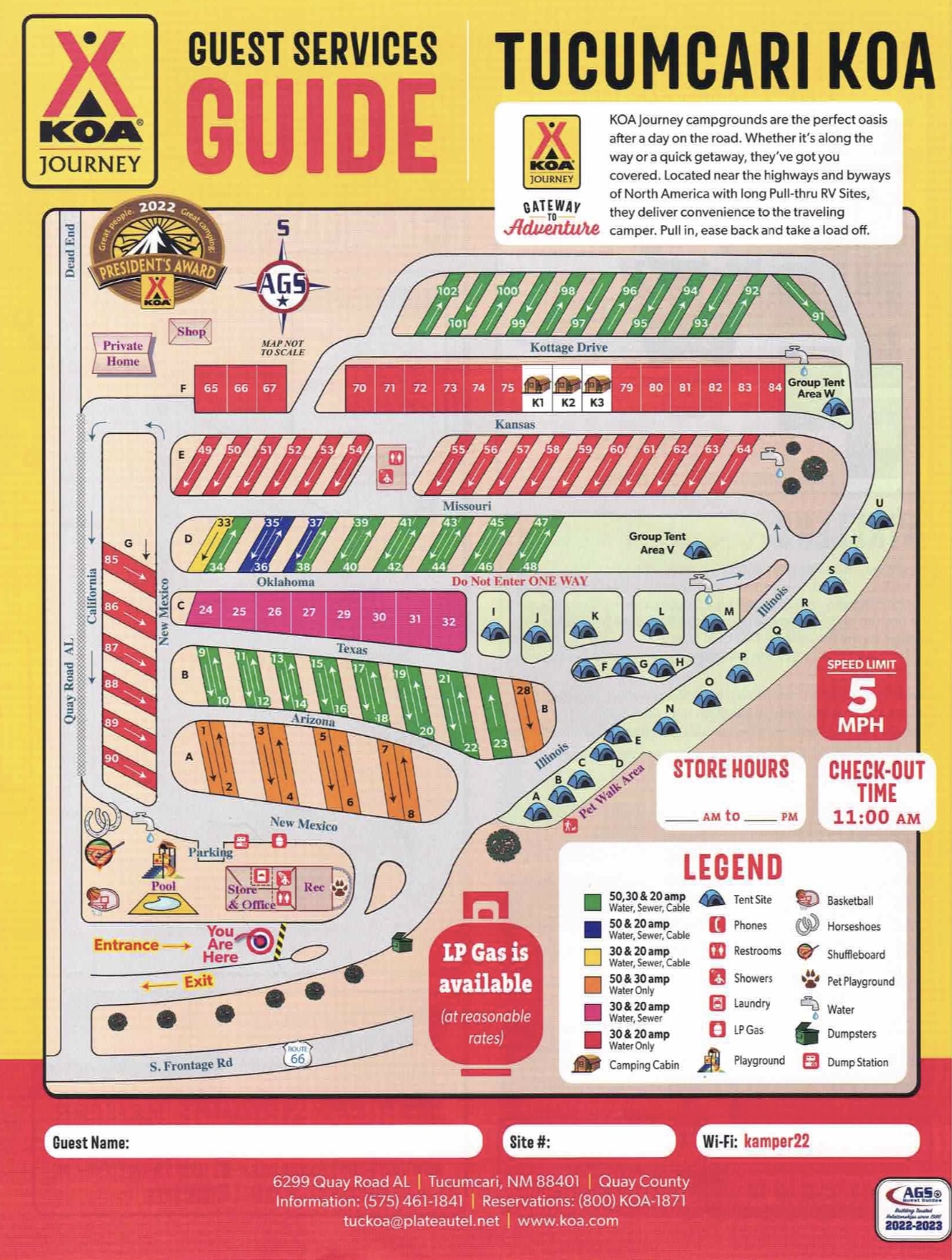 Campground Site Map