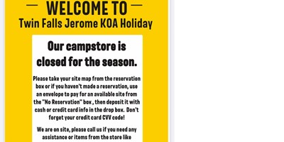 Winter Hours for Store