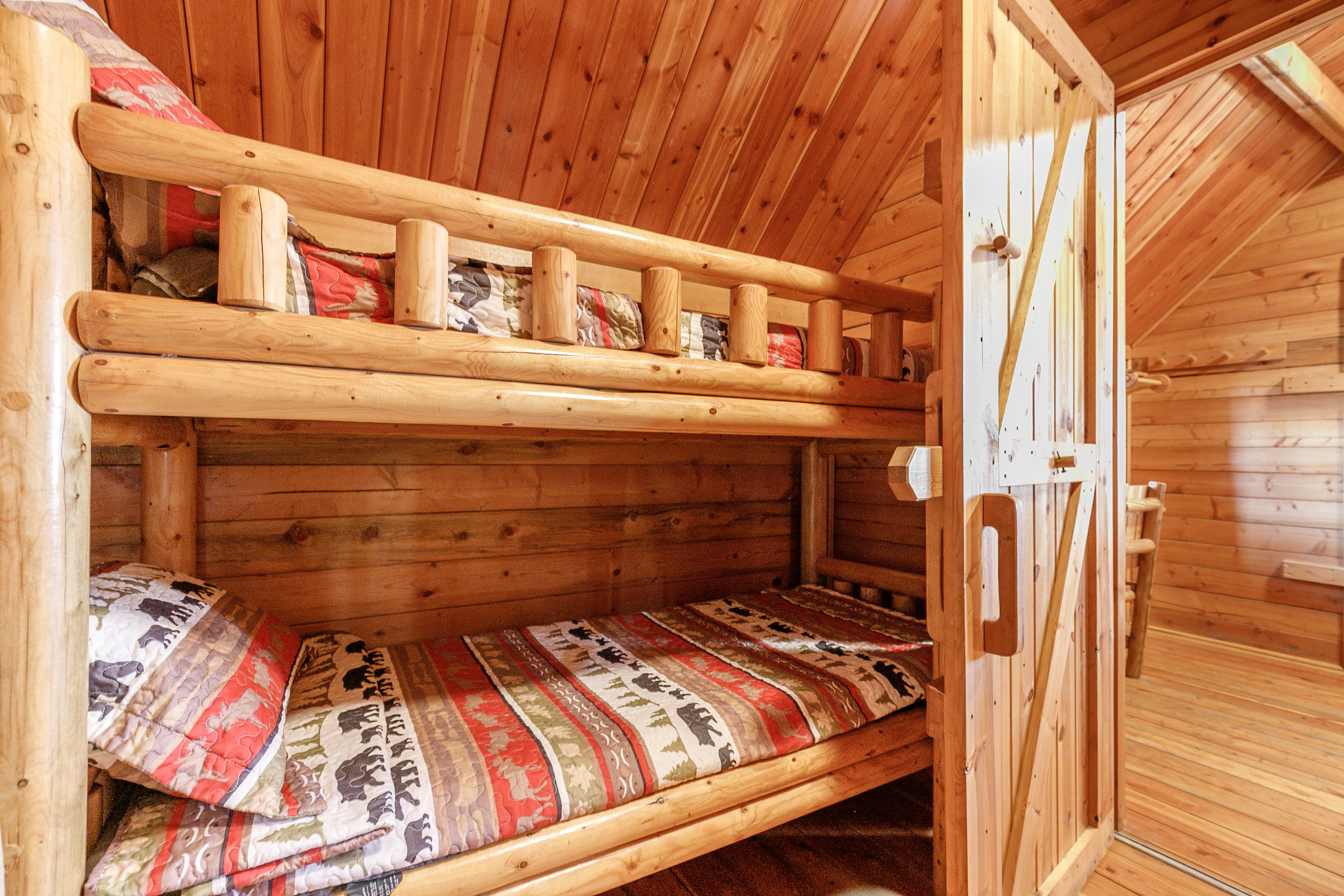 2 Room Cabin Bunk Door Open