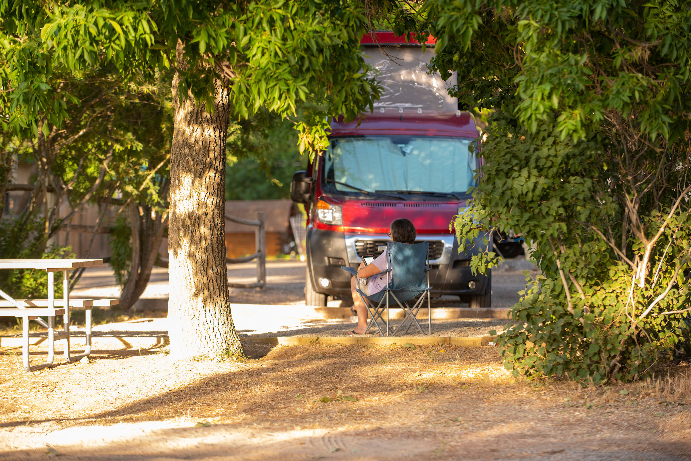 No need to set up a tent allows for more reading time