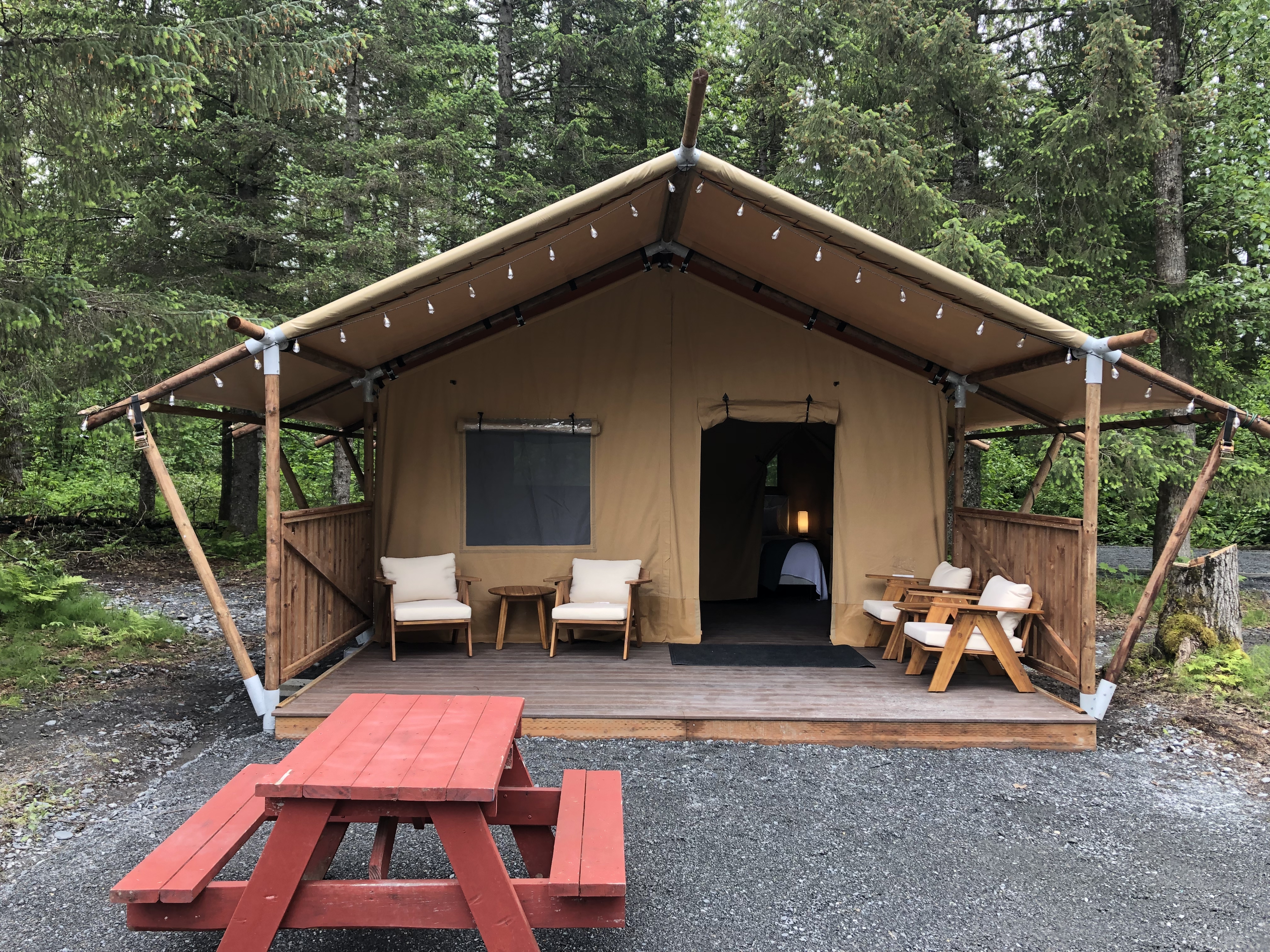 4 Person Glamping HUGE Deck