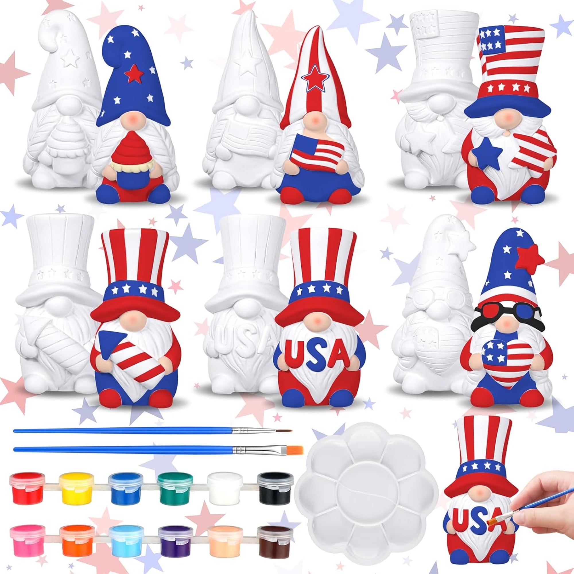 Patriotic Themed Gnome Ceramics Photo
