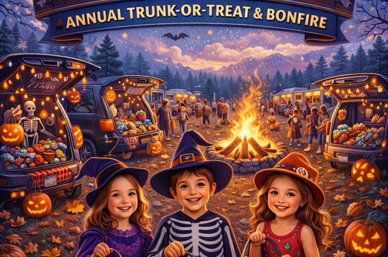 Halloween Annual Trunk-or-Treat and Bonfire! Photo
