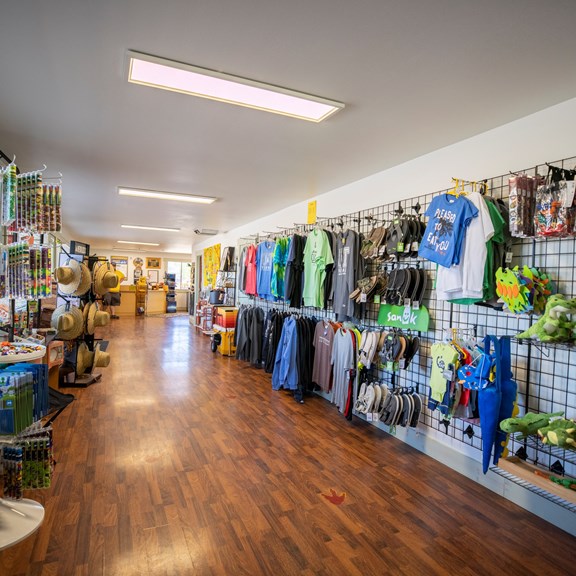 Don't forget to pick up some custom apparel from our gift shop