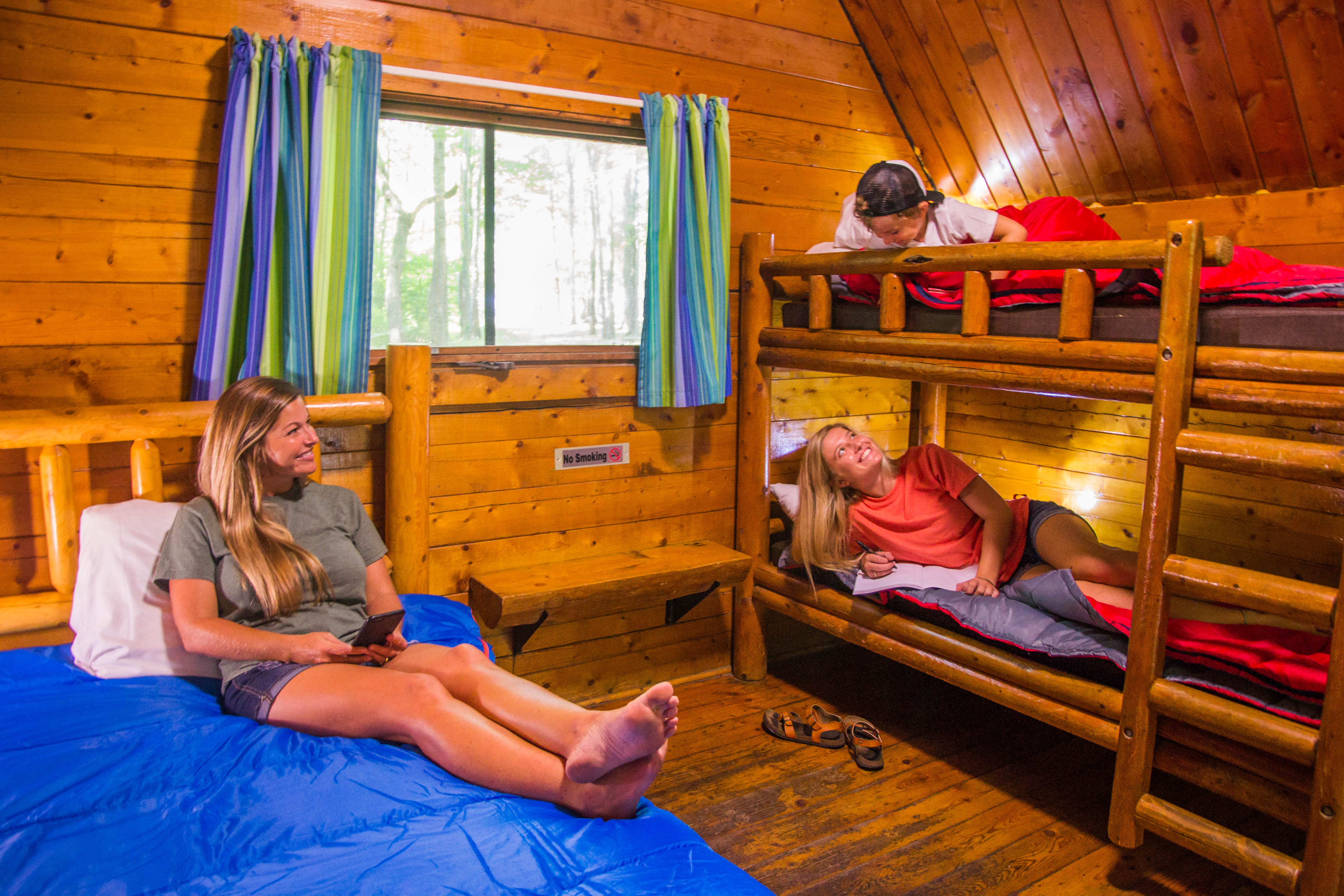 Camping cabin interior