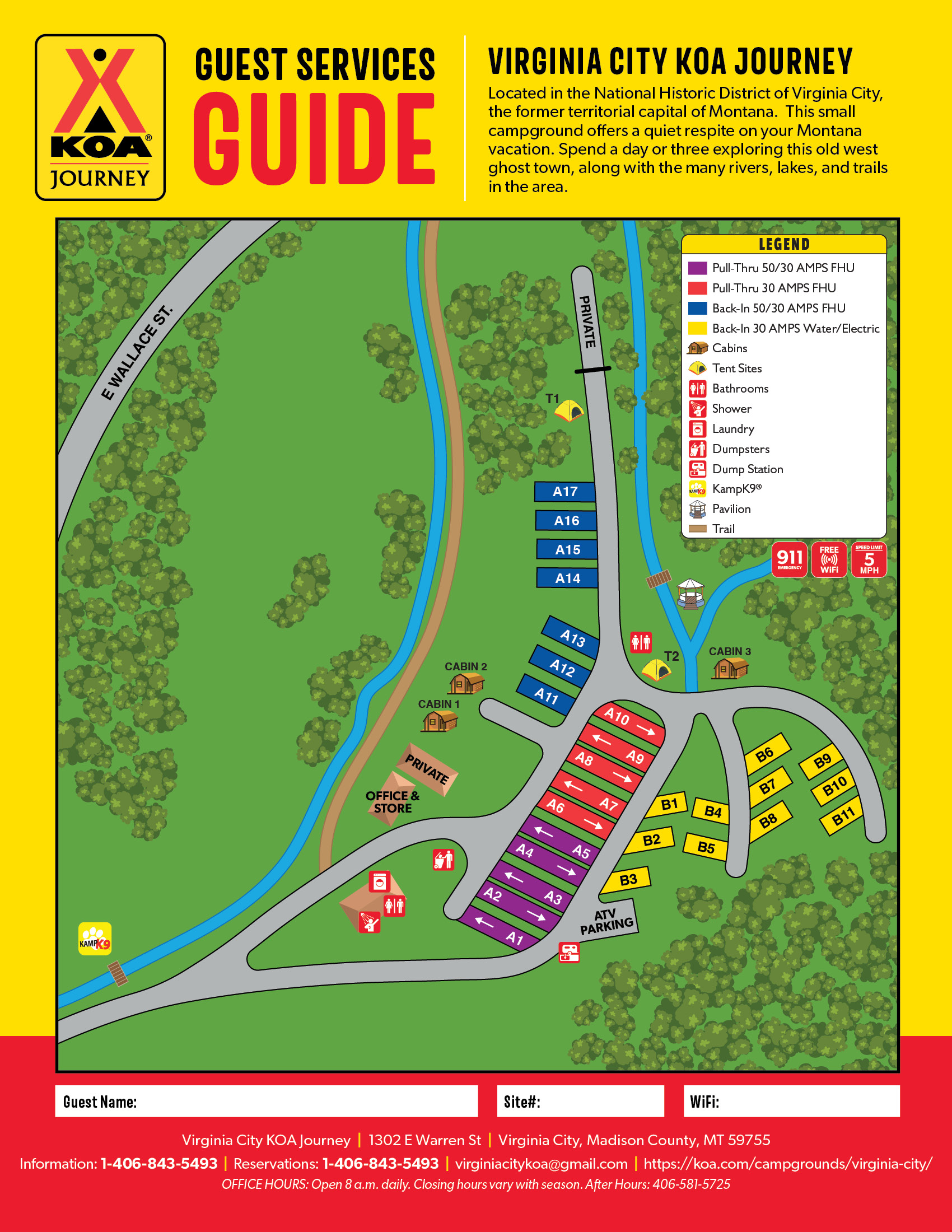 Campground Site Map