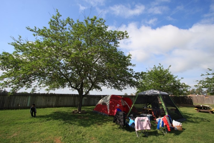 Tent site with no power