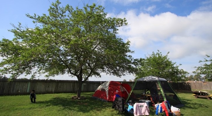 Tent site with no power