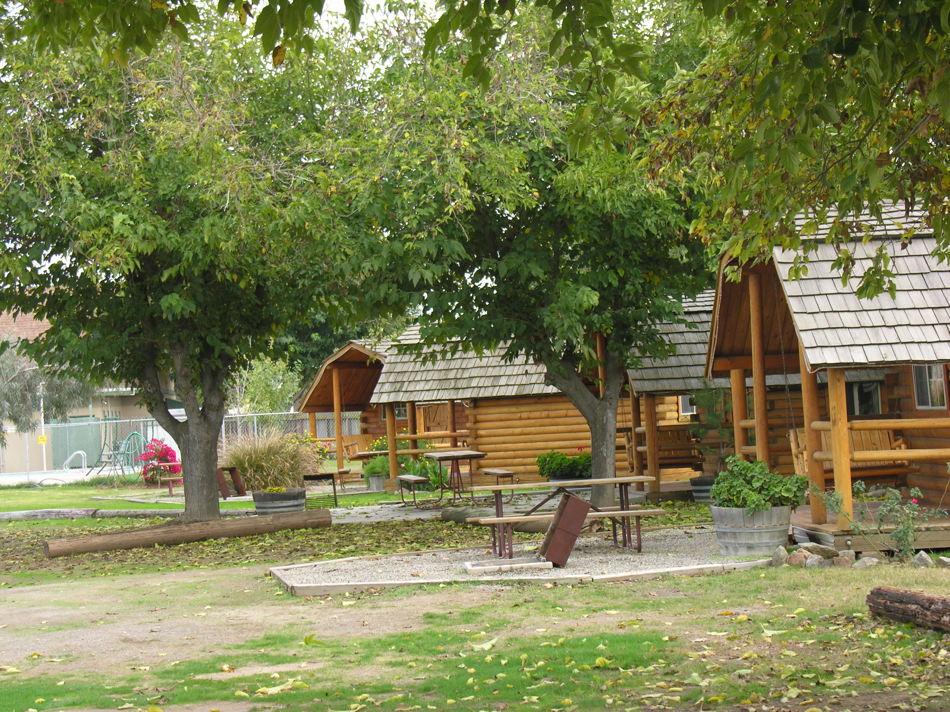 Camping Cabins patio area