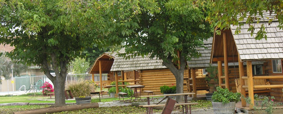 Camping Cabins patio area