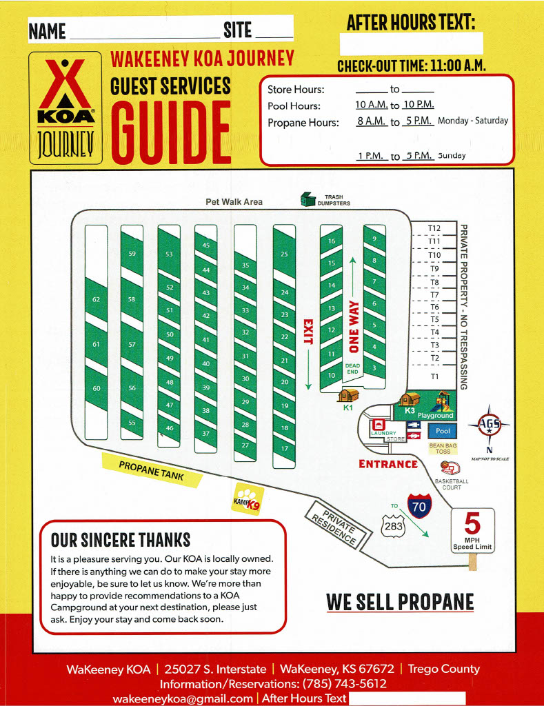 Campground Site Map