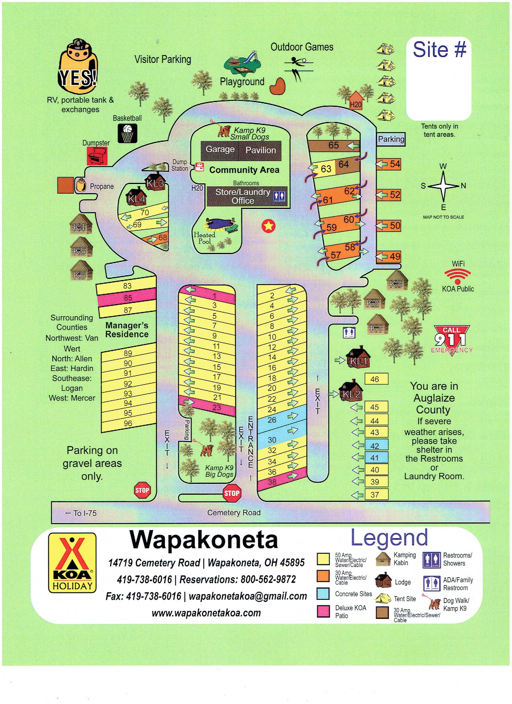 Campground Site Map