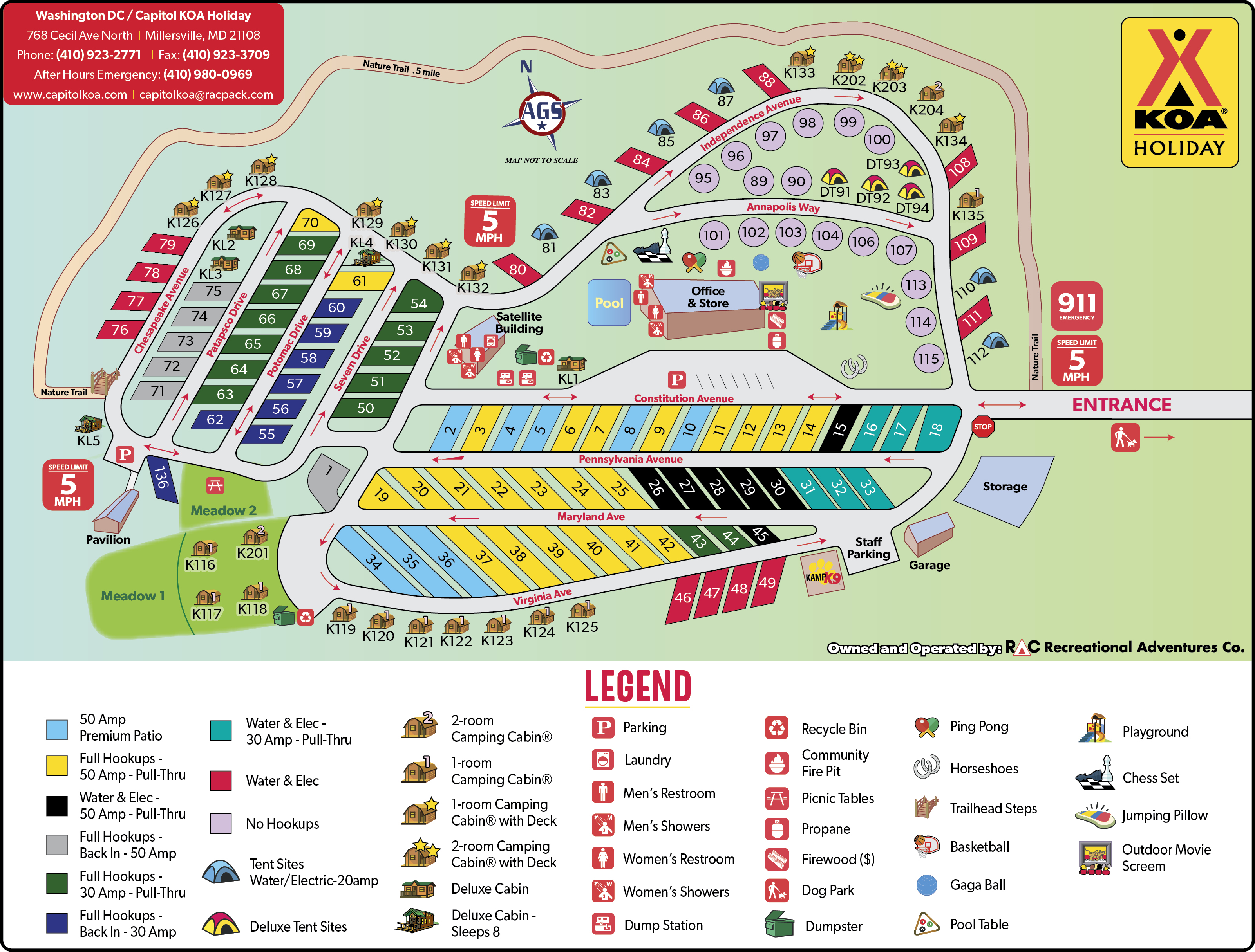 Campground Site Map
