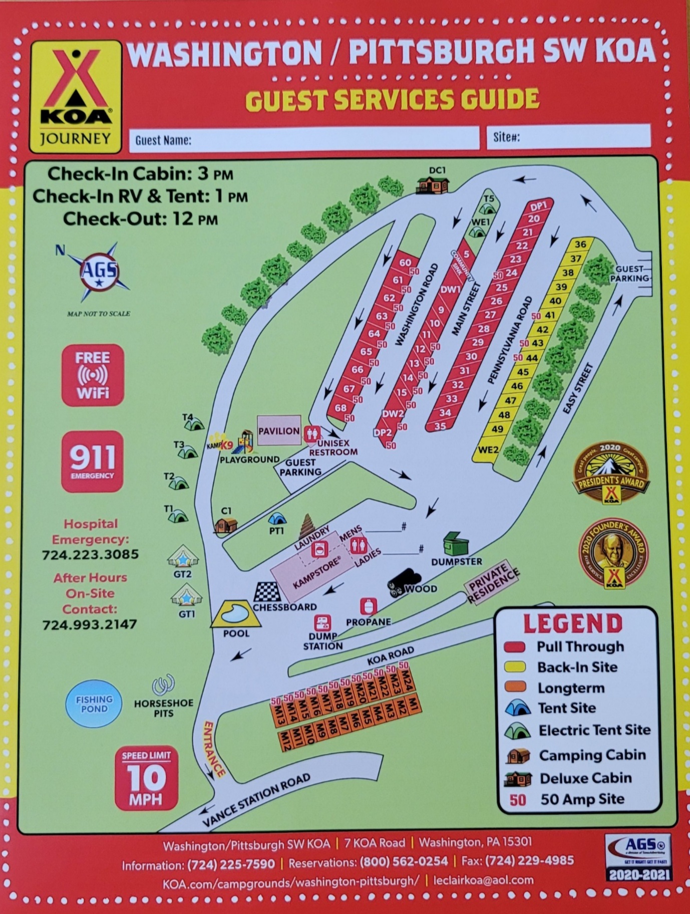 Campground Site Map