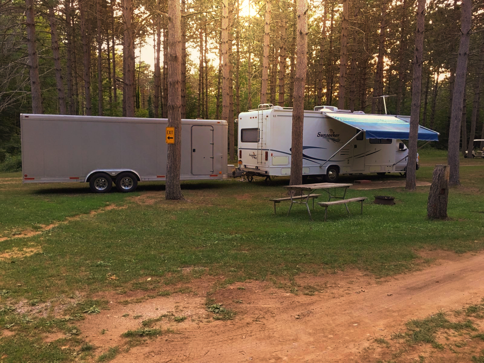 50/30 amp W/E back of campground