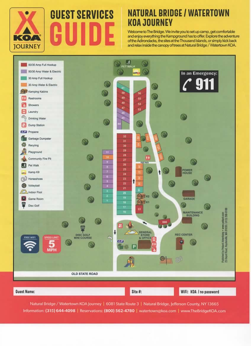 Campground Site Map
