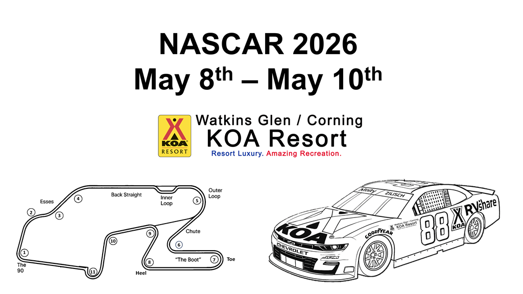 May 8–10, 2026. NASCAR Weekend at Watkins Glen International
