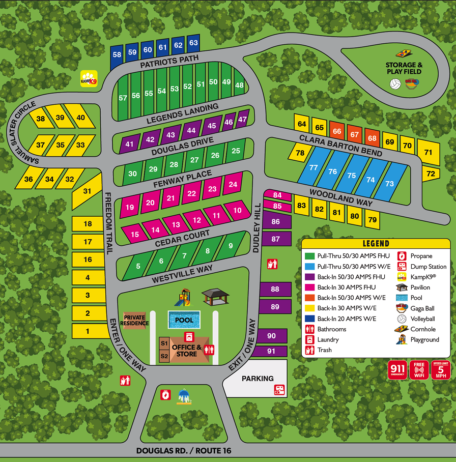 Campground Site Map
