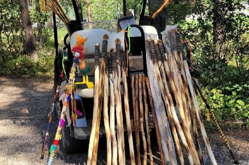 Decorate a Walking Stick Photo