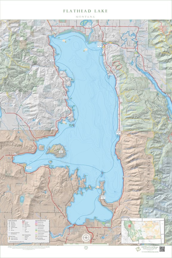 Flathead Lake  125 miles