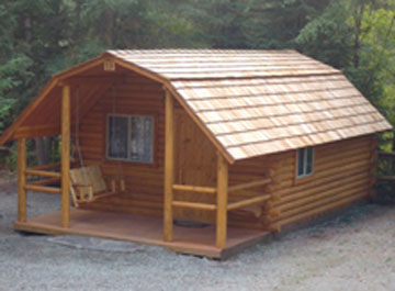 two room camping cabin with AC