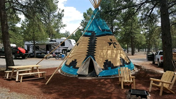 Teepees at Williams / Circle Pines KOA Campground