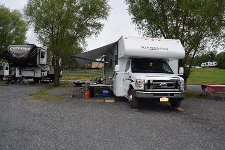 Our most popular sites. Easy large 50/30 amp pull thru sites located at the front of the park. Great for a quick overnight stop or stay for the weekend. Non-wooded. Near Kamp K9.