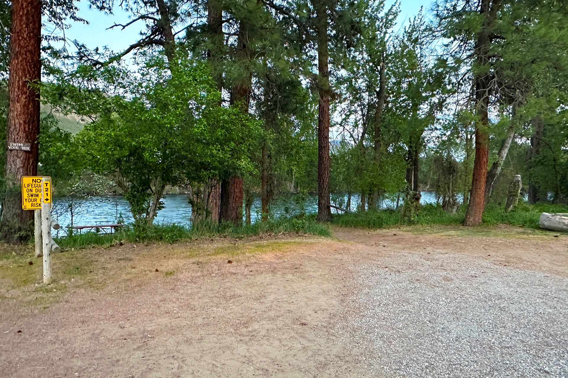 T21 - Tent Site, No Hookups with River View, End
