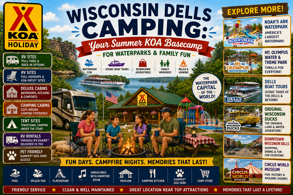 Your Summer KOA Basecamp for Waterparks and Family Fun