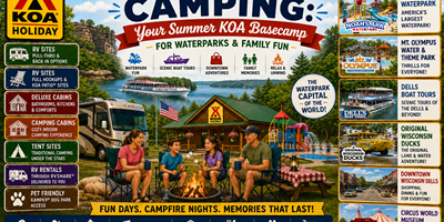 Your Summer KOA Basecamp for Waterparks and Family Fun