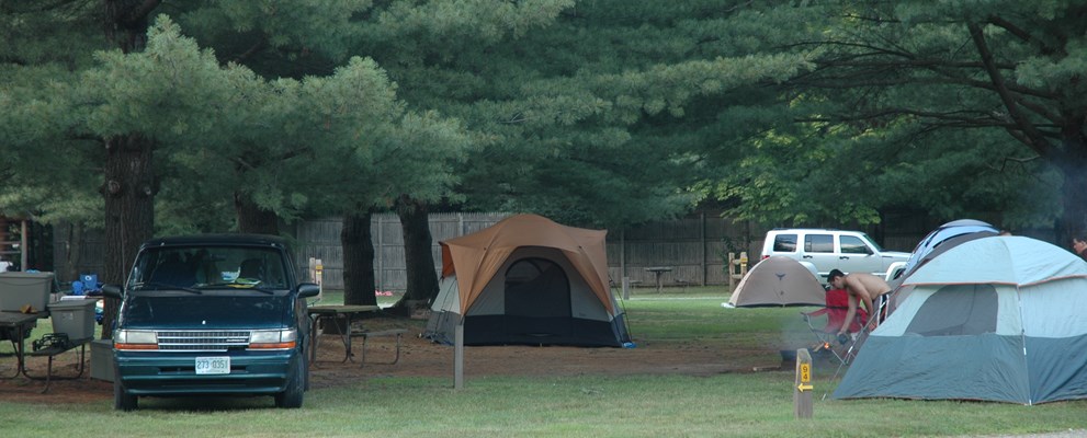 Large grassy  tenting area ideal for groups