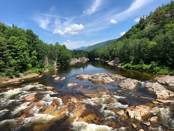 Pemigewassett River looking towards Franconia Notch.