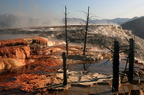 Mammoth Hot Springs - 49 miles away