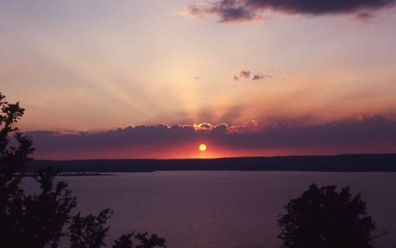 Yellowstone Lake - 47 miles away